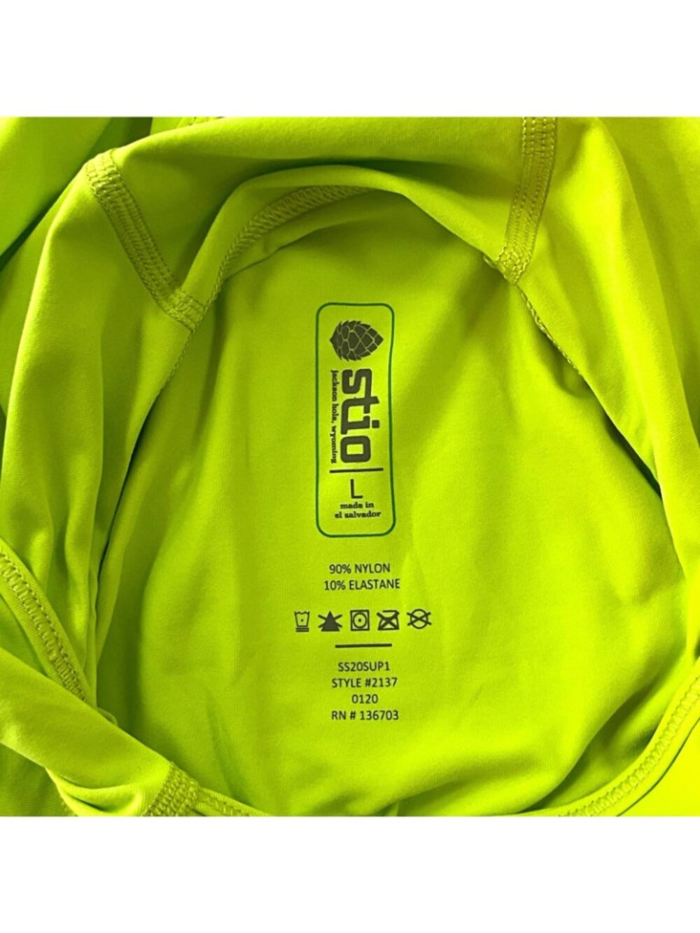 Stio Hylas Hooded Sun Shirt Mens Large Green Long Sleeve UPF 50+ Performance - Picture 7 of 12